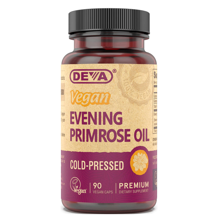 Vegan Evening Primrose Oil, Cold-Pressed, Unrefined, 90 Capsules, 1-Pack