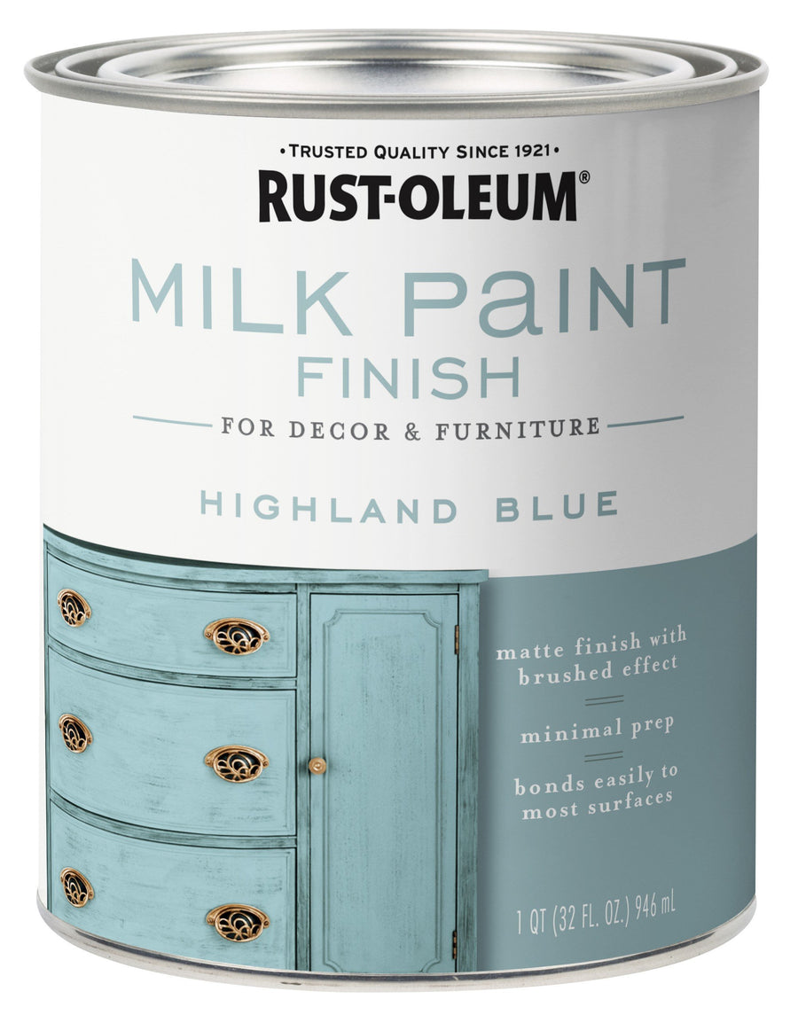 331050 Milk Paint Finish, Quart, Highland Blue 32 Fl Oz (Pack of 1)