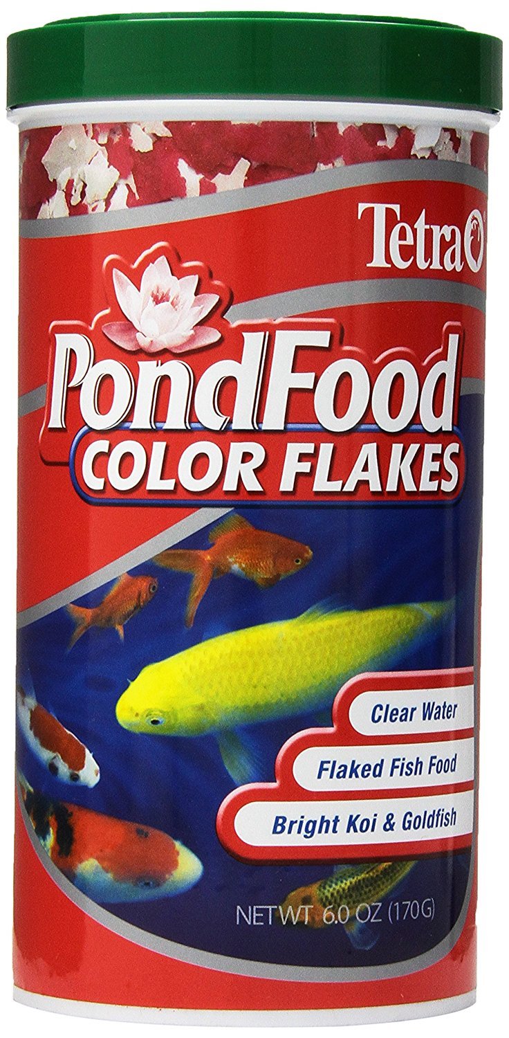 Pond Flakes Color Enhancing, Complete Nutrition for Smaller Pond Fish, Goldfish and Koi Fish, 6 oz