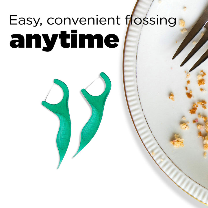 Professional Clean Flossers, Fresh Mint, On-The-Go Dental String Floss Picks, 40 Count