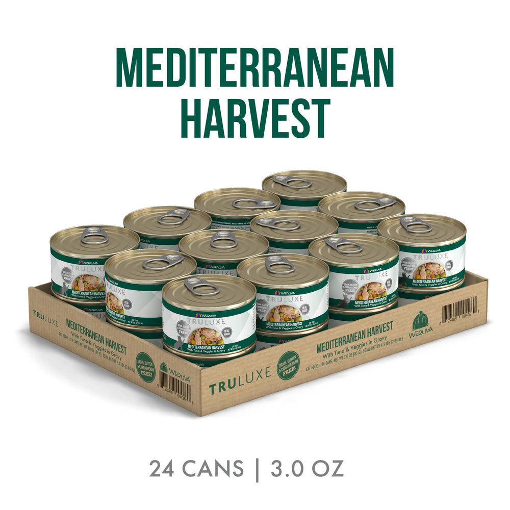 TruLuxe Cat Food, Mediterranean Harvest with Tuna Whole Meat & Veggies in Gravy, 3oz (Pack of 24)