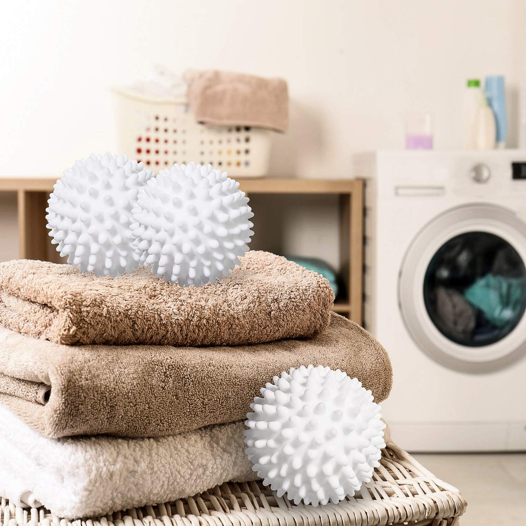 6 Pieces Laundry Will Drying Balls Reusable Dryer Balls Replace Laundry Drying Fabric Softener and Saves, Reusable Washing Machine Dryer Cleaning Soften Clothes Wash Ball (Random Color)