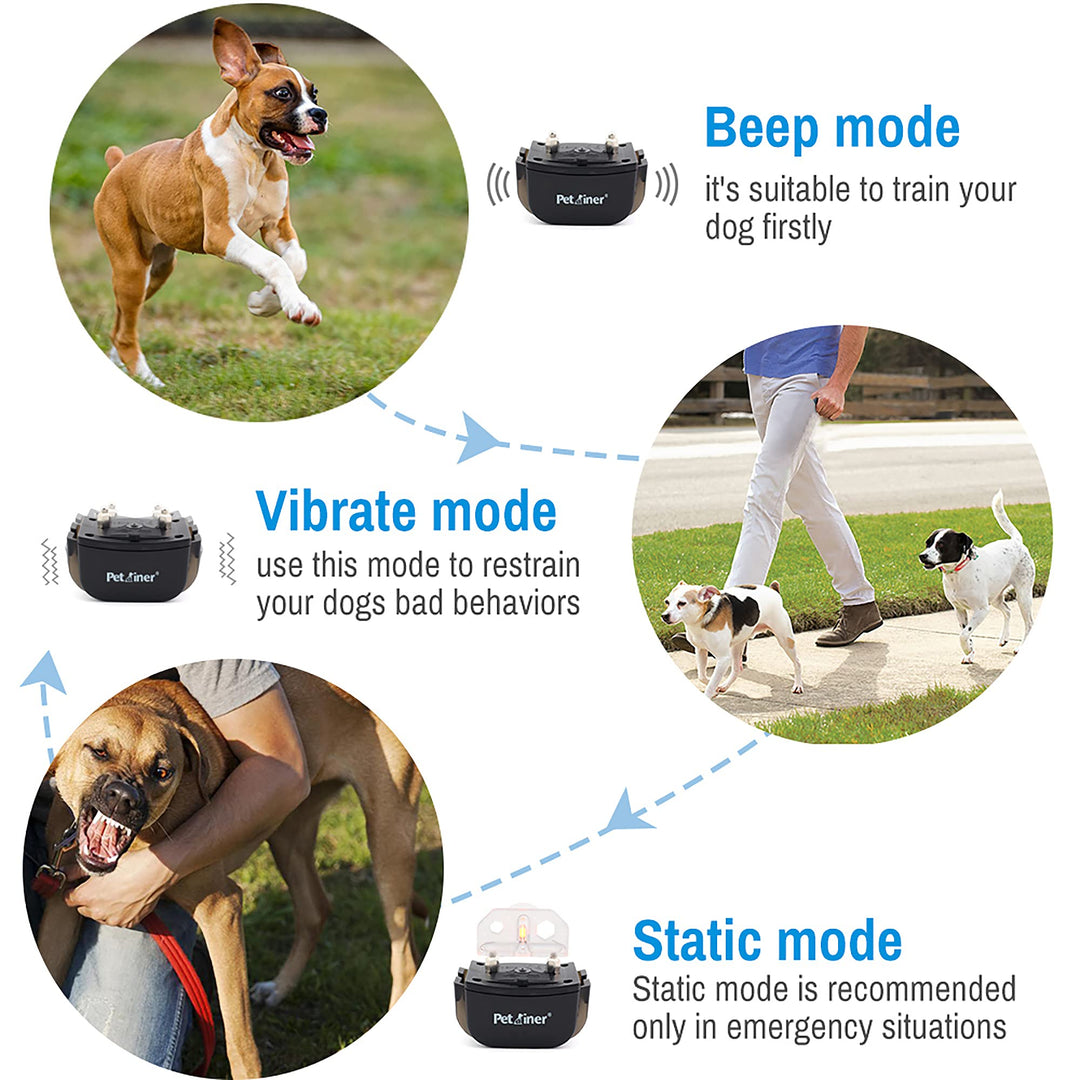 PET998DRB1 Dog Training Collar Rechargeable and Rainproof 330 yd Remote Dog Training Collar with Beep, Vibra and Static Electronic Collar