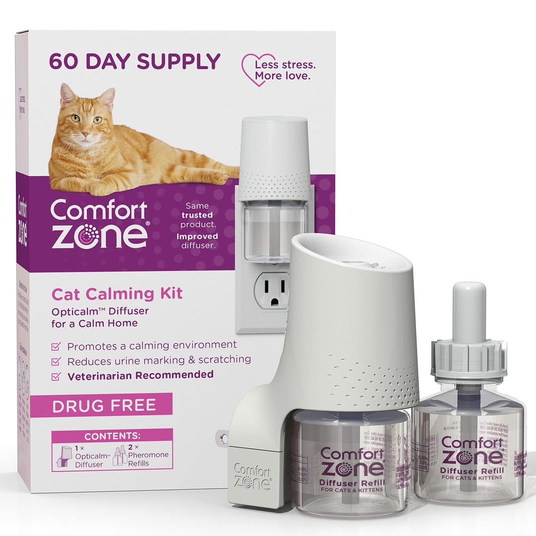 Cat Calming Diffuser: 1 Pheromone Diffusers & 2 Refills (60 Days)