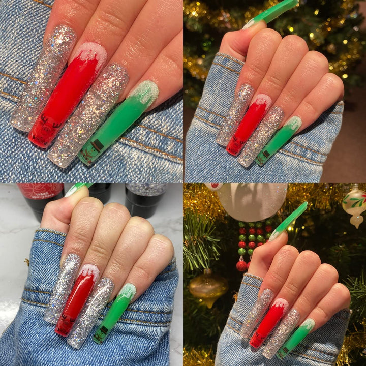 60ml Red Poly Extension Gel, Red Poly Nail Gel Builder for Nail Art Decoration, Poly Red Gel Extension Nail Thickening Red Poly Nail Gel Easy to DIY Use at Home Need UV Lamp