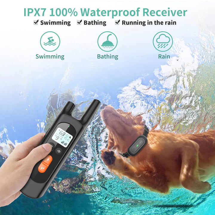 Dog Training Collar, Dog Shock Collar for Large Medium Small Dogs with Remote Range 2600Ft , Waterproof Rechargeable with Vibration, Beep, Shock Modes, 0 to 99 Adjustable Shock Levels