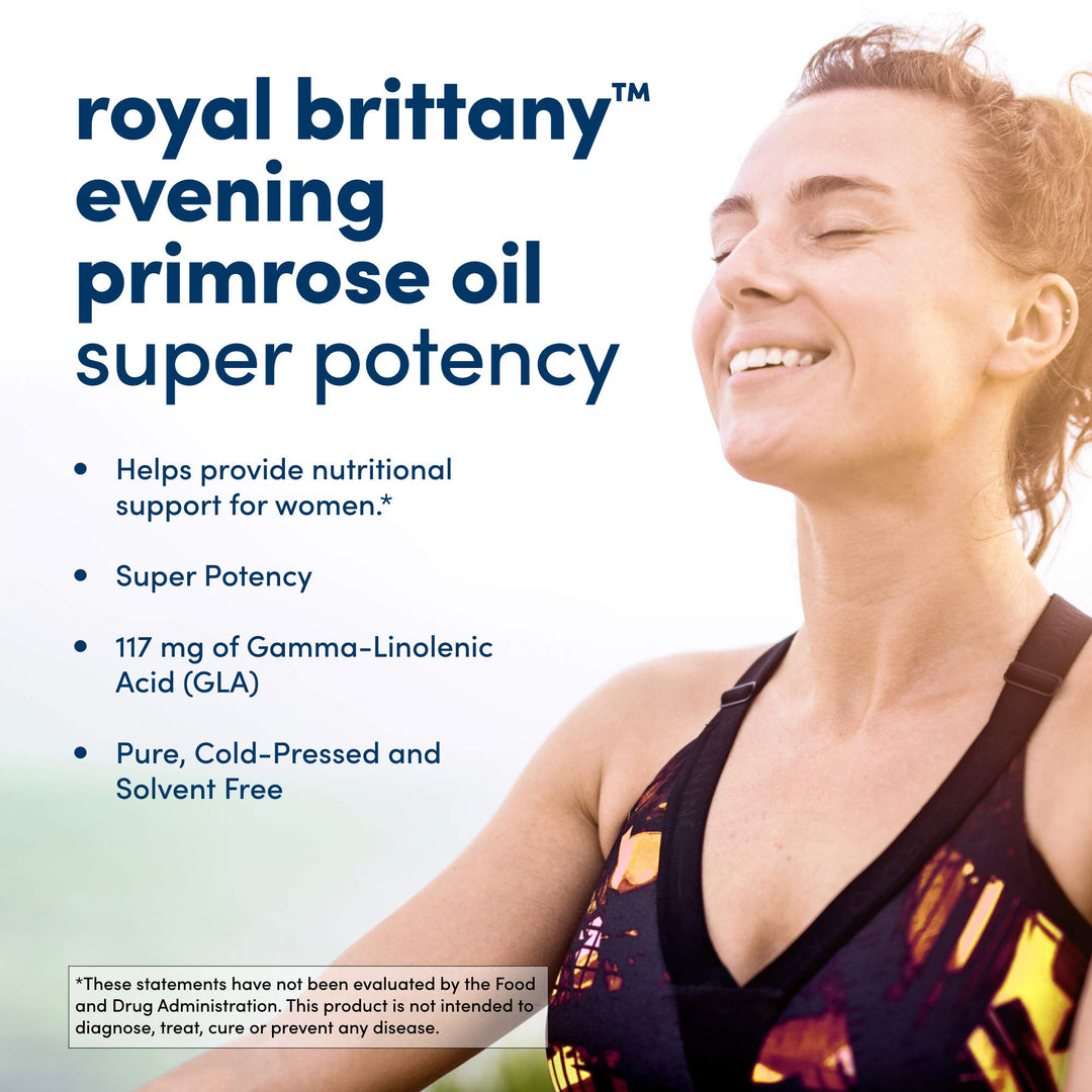 Dietary Fiber Supplements, Royal Brittany Evening Primrose Oil, Pack of 2, 60 Count