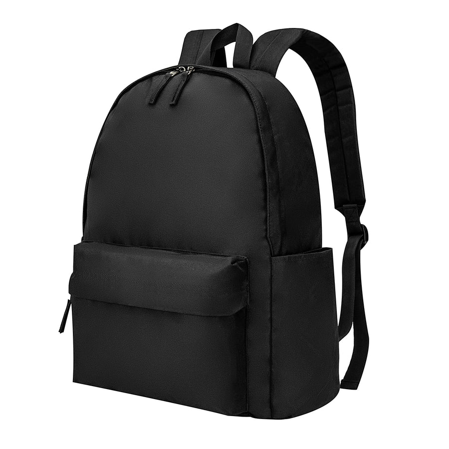 Backpack for Men and Women - Basic Bookbag Casual Daypack Backpacks Lightweight Backpack for College Work Travel - Black