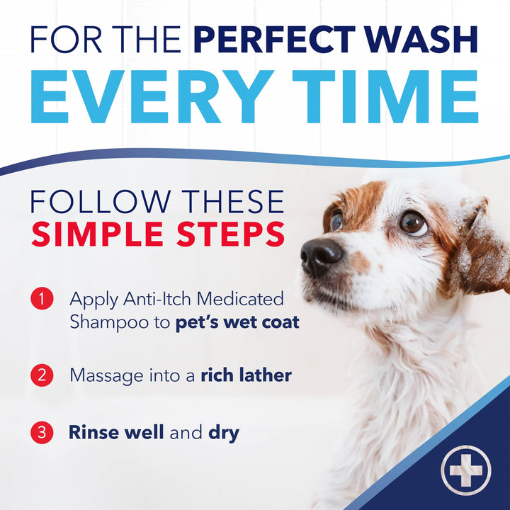 OxyMed Dog Shampoo for Allergies and Itching , Medicated Oatmeal Shampoo for Dry Itchy Skin, Seborrhea, & Hot Spots, Cat Safe, 20oz.