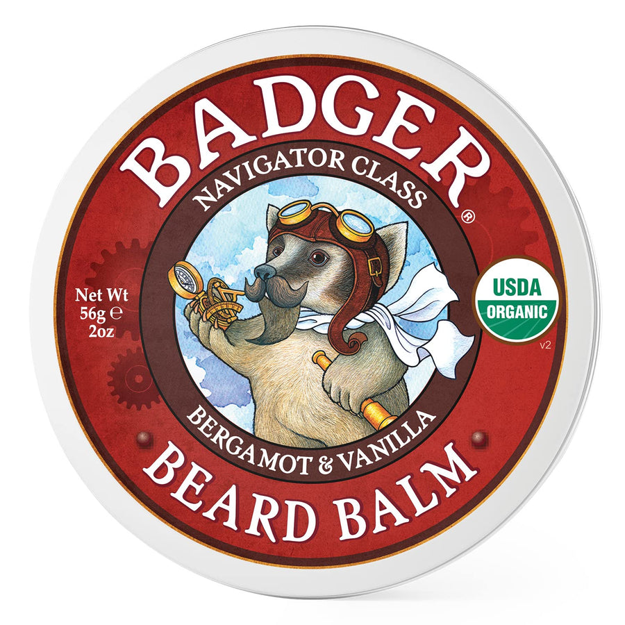 Organic Beard Balm - Leave-In Conditioner, Styling & Moisturizing Treatment for Facial Hair & Mustache, 2 oz