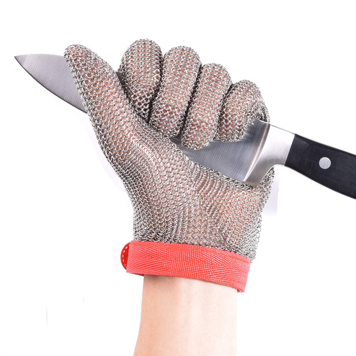 Cut Resistant Chainmail Glove, Food Grade Stainless Steel 316 Hand Protective Glove, PPE Metal Mesh Cutting Glove