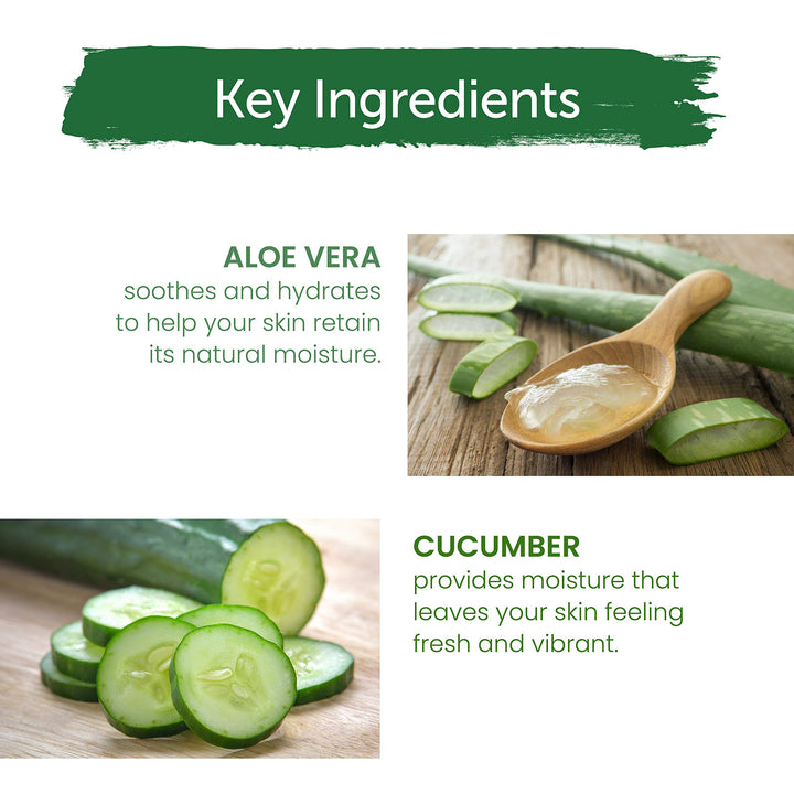 Moisturizing Aloe Vera Face Wash for Smooth, Clean, Hydrated & Soft Skin, 5.07 oz