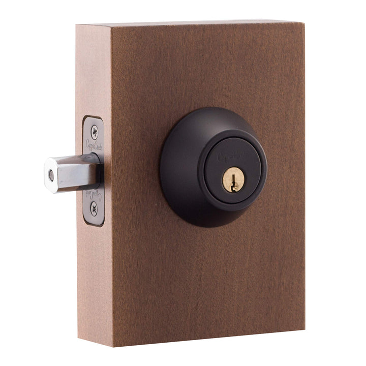 DB2410BC Single Cylinder Deadbolt, Standard Size, Black