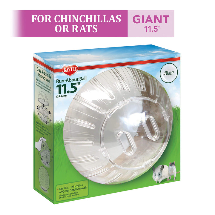 11.5 Clear Run-About Exercise Ball For Pet Rats & Chinchillas