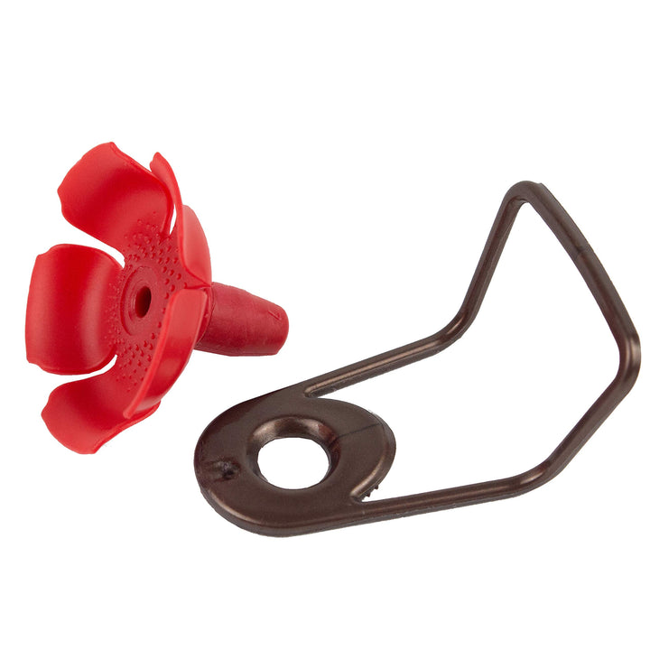 91RF Replacement Red Hollyhock Flower Ports & Perches-6 Pk
