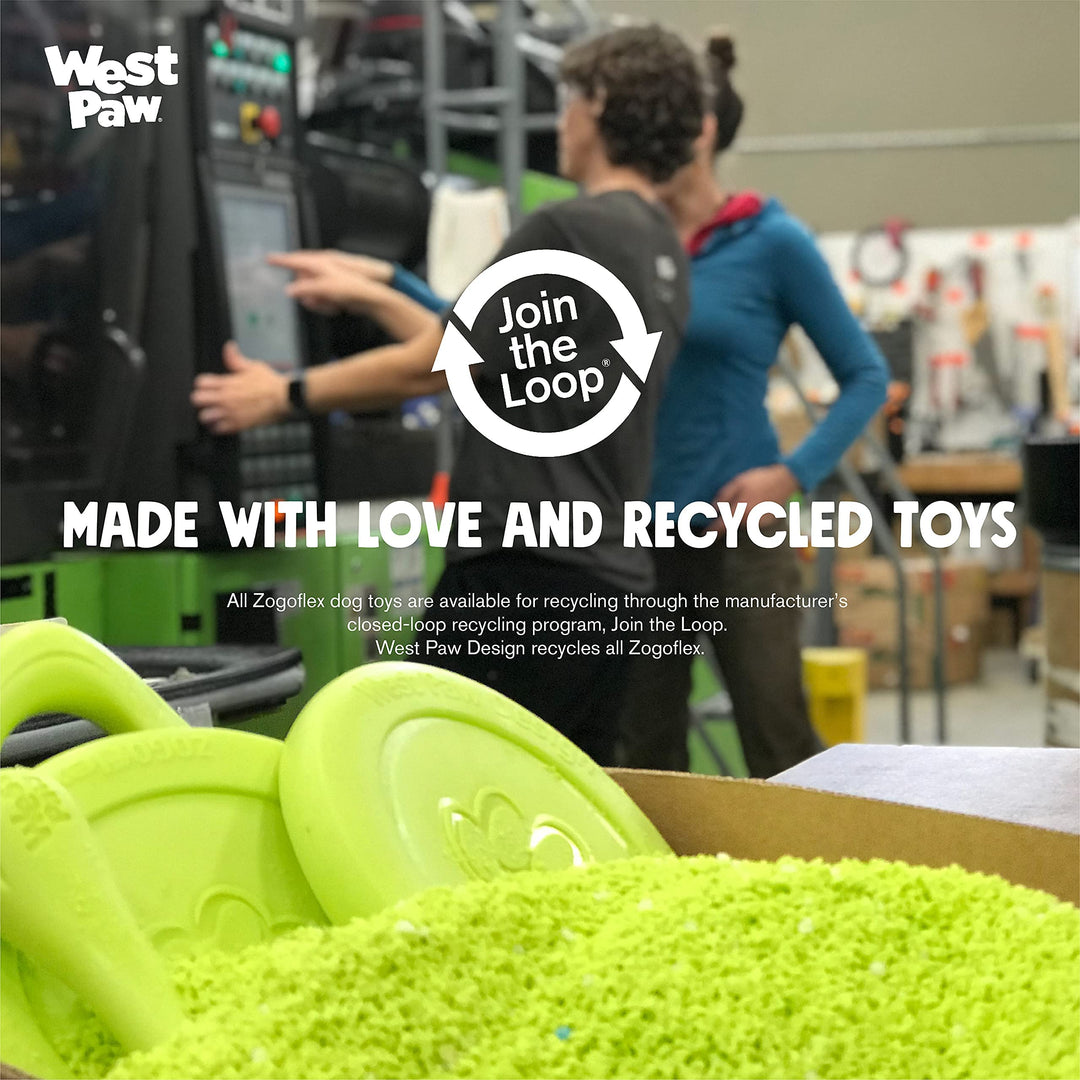 West Paw Zogoflex Zisc Dog Flying Disc, High Flying Aerodynamic Disc for Dogs Puppy – Lightweight, Floatable Disc for Fetch, Tug of War, Catch, Play – Doubles as Food/Water Bowl, Small 6.5, Tangerine