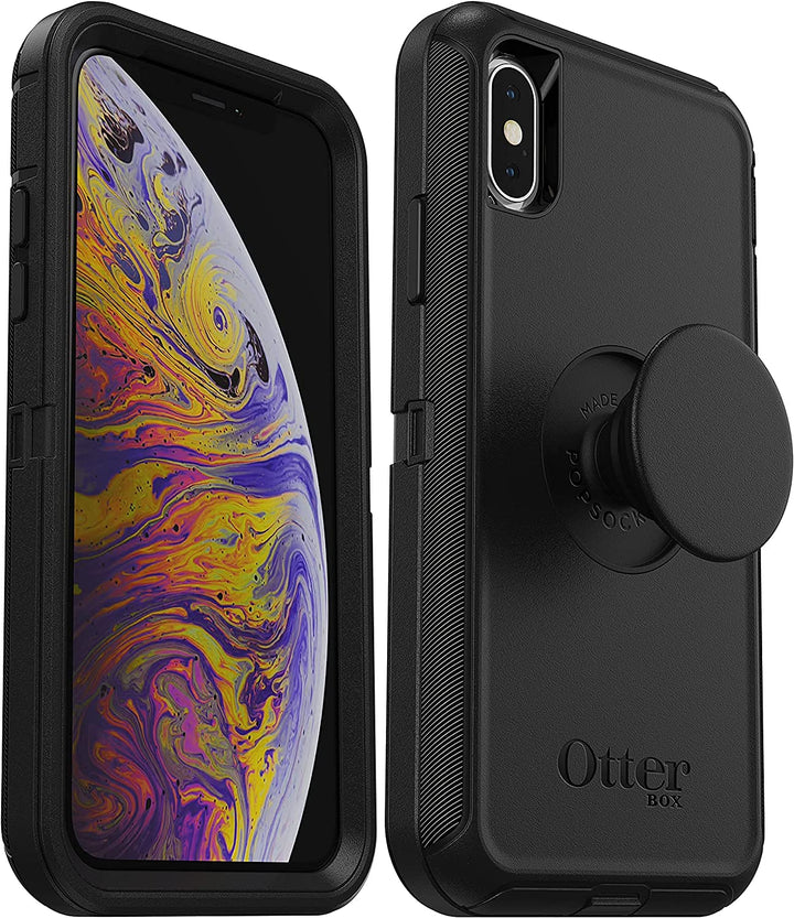 + Pop Defender Series Case for iPhone Xs & iPhone X (NOT Xr/Xs Max) Non-Retail Packaging - Black