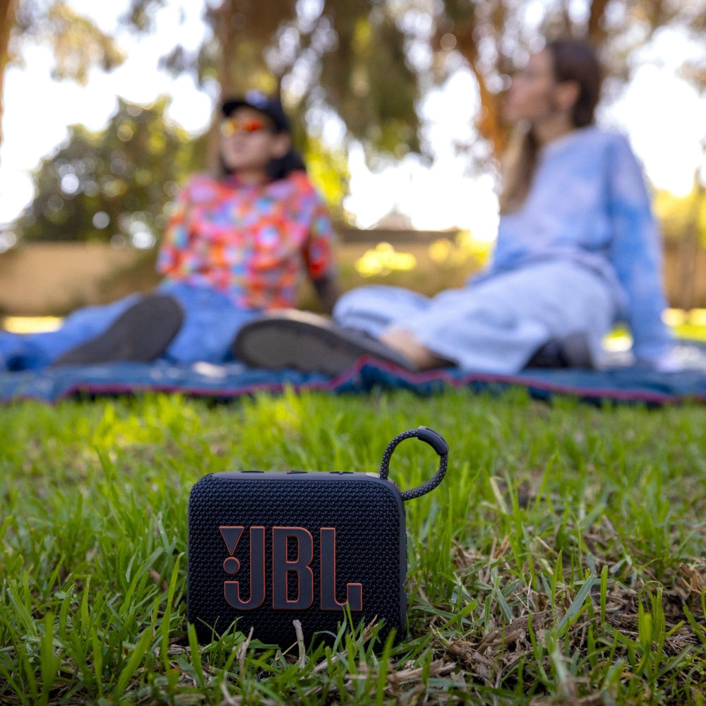 Go 4 - Ultra-Portable, Waterproof and Dustproof Bluetooth Speaker, Big Pro Sound with Punchy bass, 7-Hour Built-in Battery, Made in Part with Recycled Materials (Black)