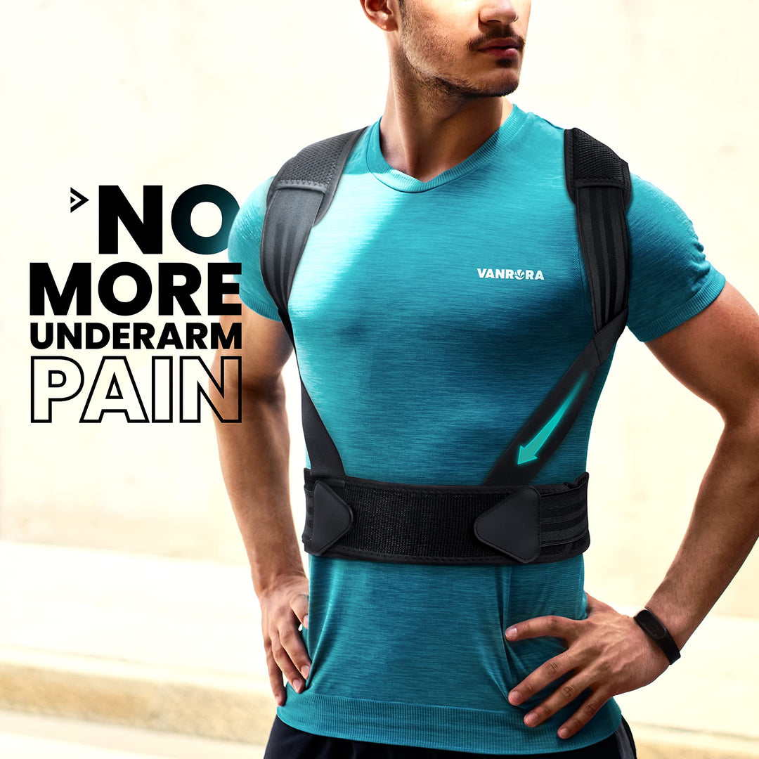 Posture Corrector for Women and Men, Back Brace Fully Adjustable & Comfy, Support Straightener for Spine, Back, Neck, Clavicle and Shoulder, Improves Posture and Pain Relief S/M
