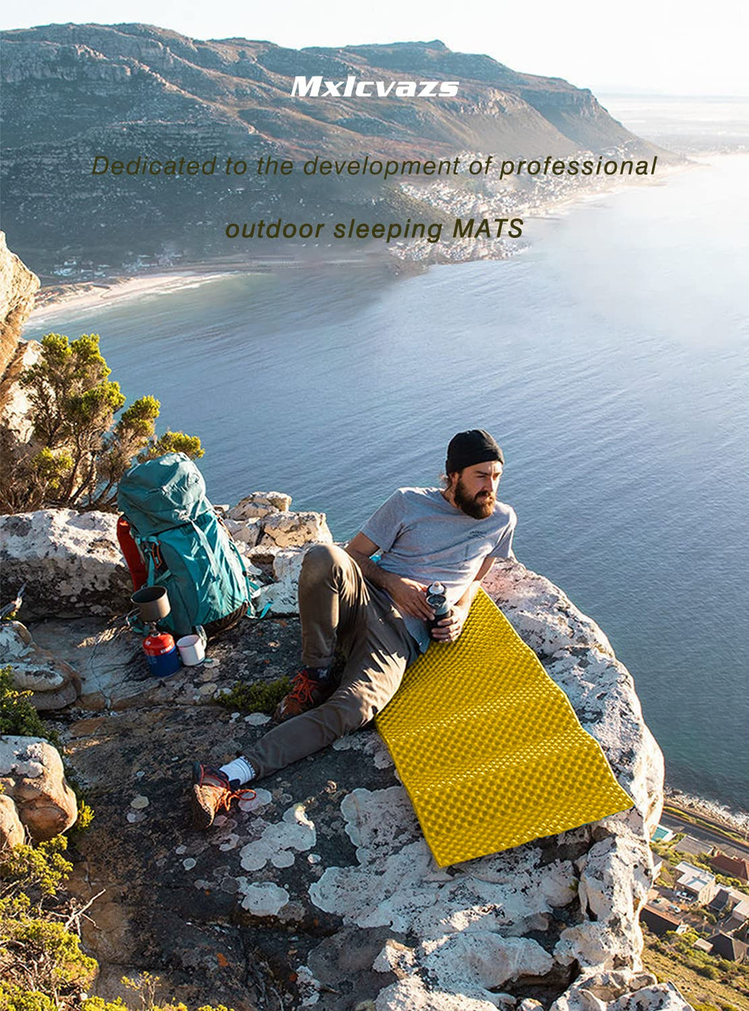 Closed Cell Foam Camping Sleeping Pad, 21.6 Wide Lightweight Folding Camping Pad for Hiking Backpacking,72.8x21.6x0.6 ()