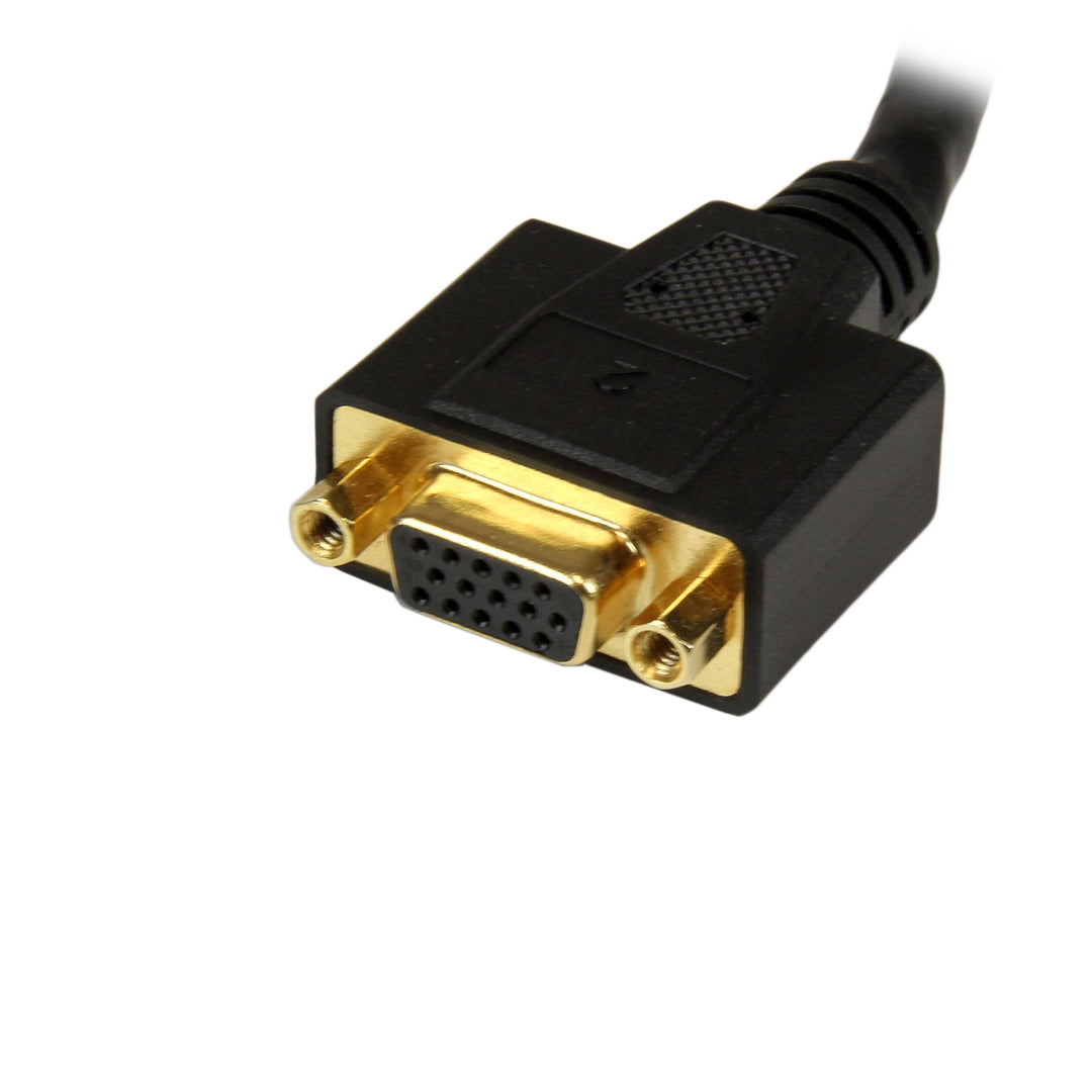 DVI I to DVI D and VGA Splitter, 8in, Wyse Compatible, DVI Video Splitter Cable for Dual Monitor Setup (DVI92030202L)
