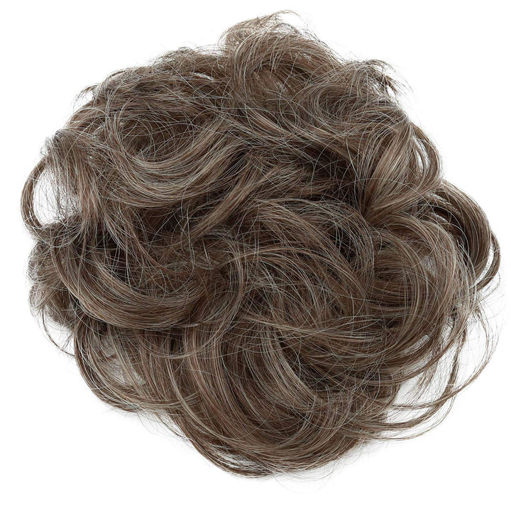 PRETTYSHOP Scrunchy Scrunchie Bun Updo Hairpiece Hair Ribbon Ponytail Extensions Curly Diverse Colors grey brown mix 101/30 AD