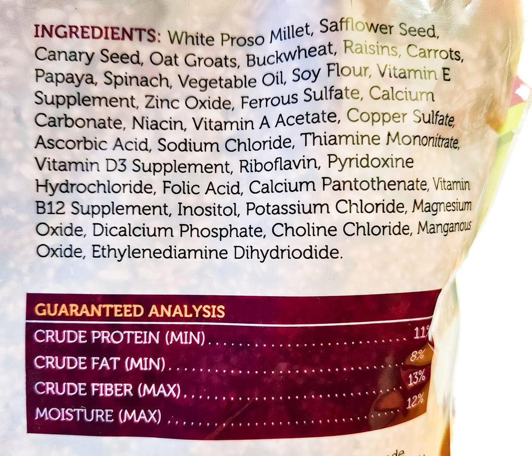 Cockatiel Bird Food (No Sunflower Seeds), 4 lbs Bag - Seed Mix for Cockatiels