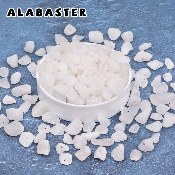 500 pcs Natural Chip Stone Beads, Colorful Crystal 5-8 mm Irregular Gemstones Healing Crystal Loose Rocks Bead Hole Drilled for Jewelry Making Bracelet