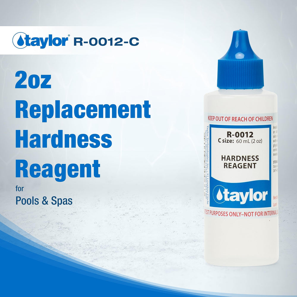 Taylor R-0012-C, Hardness Reagent, 2 Ounce, for Testing Calcium Hardness in Pool and Spas, Dropper Refill for Water Test Kits, Replace Annually | Made in The USA