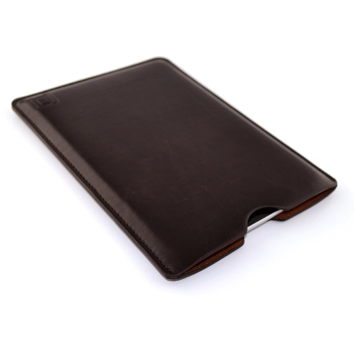 Executive Sleeve for iPad Mini 6, 5, 4, 3, 2, 1: Premium Synthetic Leather Tablet Case: Slim, Microfiber Lined, Professional, Protective Cover (Dark Brown)