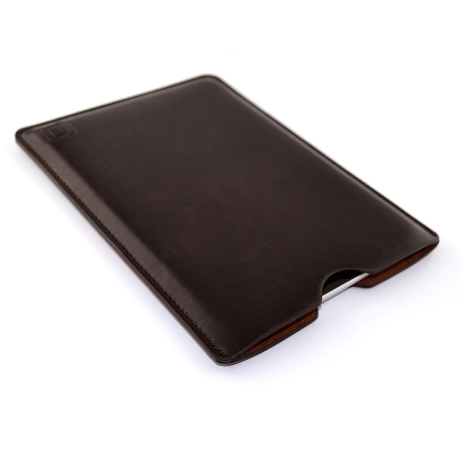 Executive Sleeve for iPad Mini 6, 5, 4, 3, 2, 1: Premium Synthetic Leather Tablet Case: Slim, Microfiber Lined, Professional, Protective Cover (Dark Brown)