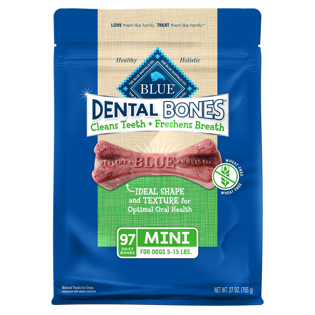 Dental Bones Mini Natural Dental Chew Dog Treats Bag Value Pack