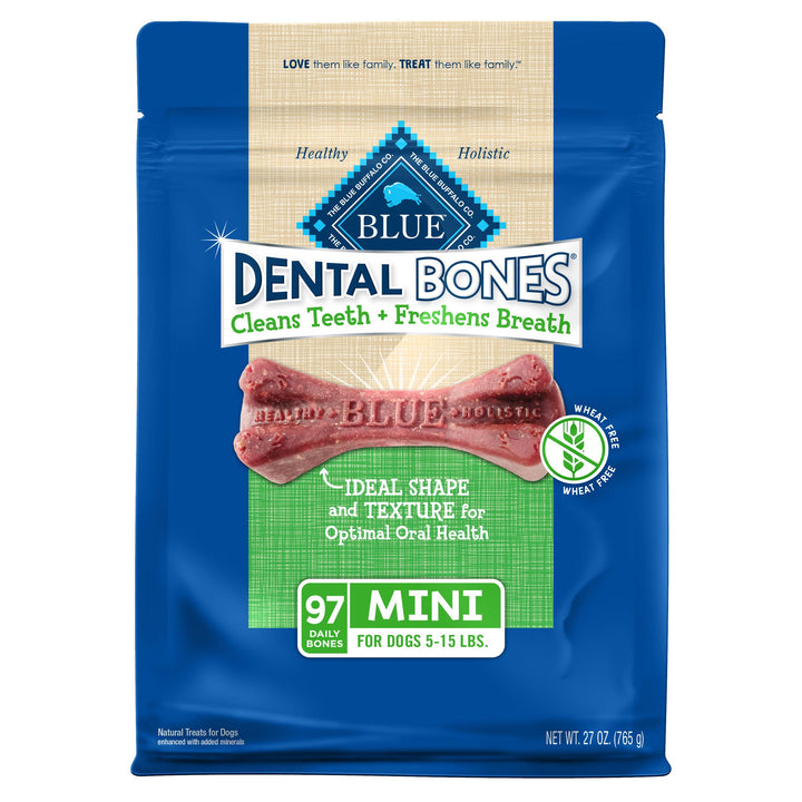 Dental Bones Mini Natural Dental Chew Dog Treats Bag Value Pack