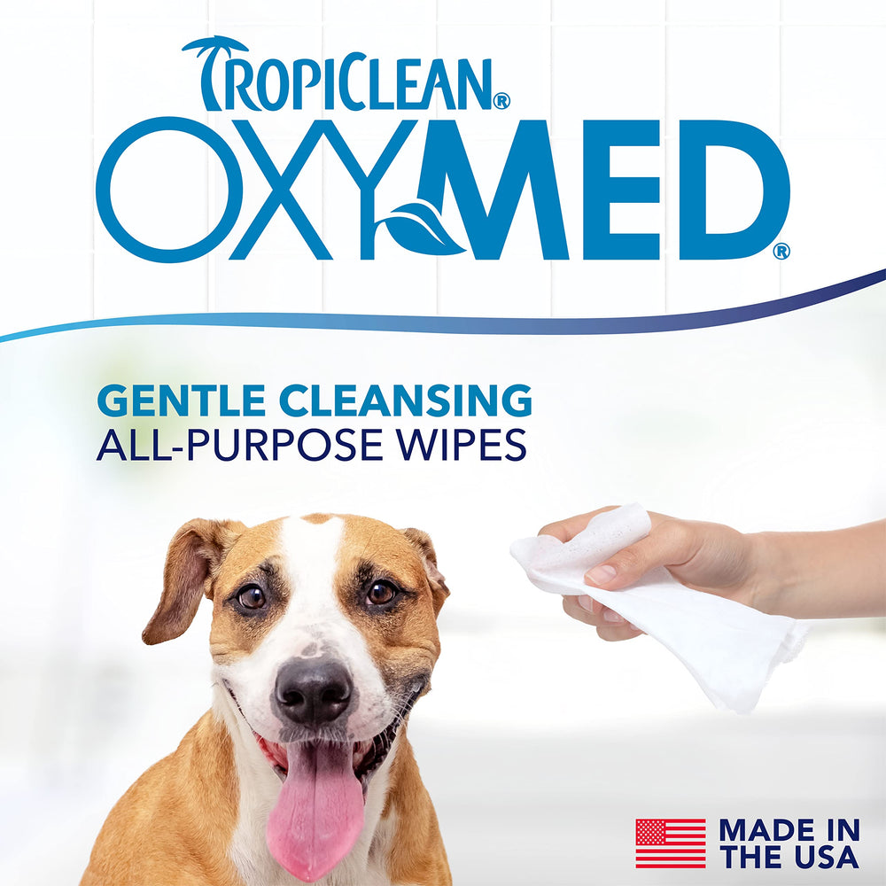 Oxymed Soothing Allover Cat & Dog Wipes For Paws And Butt | Anti Itch Relief For Dogs & Cats 50 Count