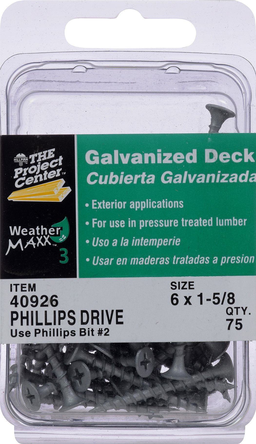 The GroupThe Group 40926 Bugle Head Phillips Galvanized Deck Screw 6 X 1-5/8 75-Pack