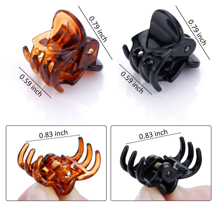 48 Pcs Mini Hair Clips for Girls and Womenï¼Ë†Black and Brown)