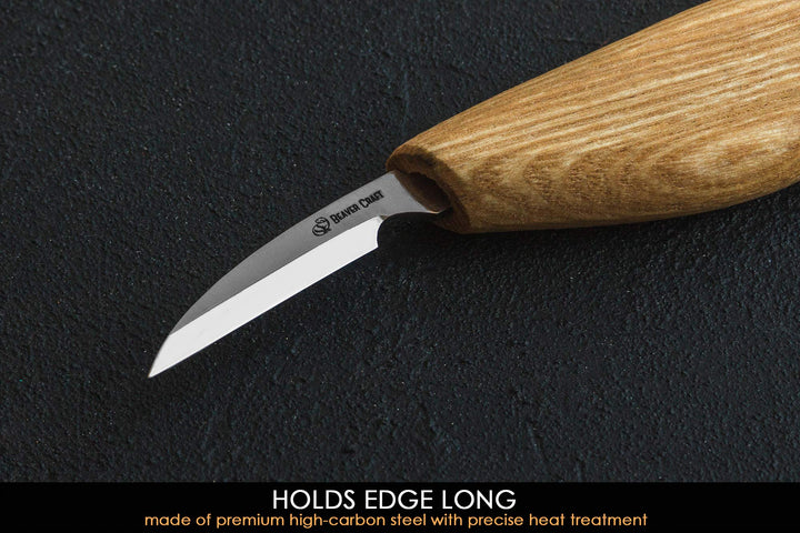 Wood Carving Detail Knife C8 1.5 Whittling Knife for Detail Wood Carving Craft Knife - Chip Carving Knife Wood Carving Tools for Beginners and Kids