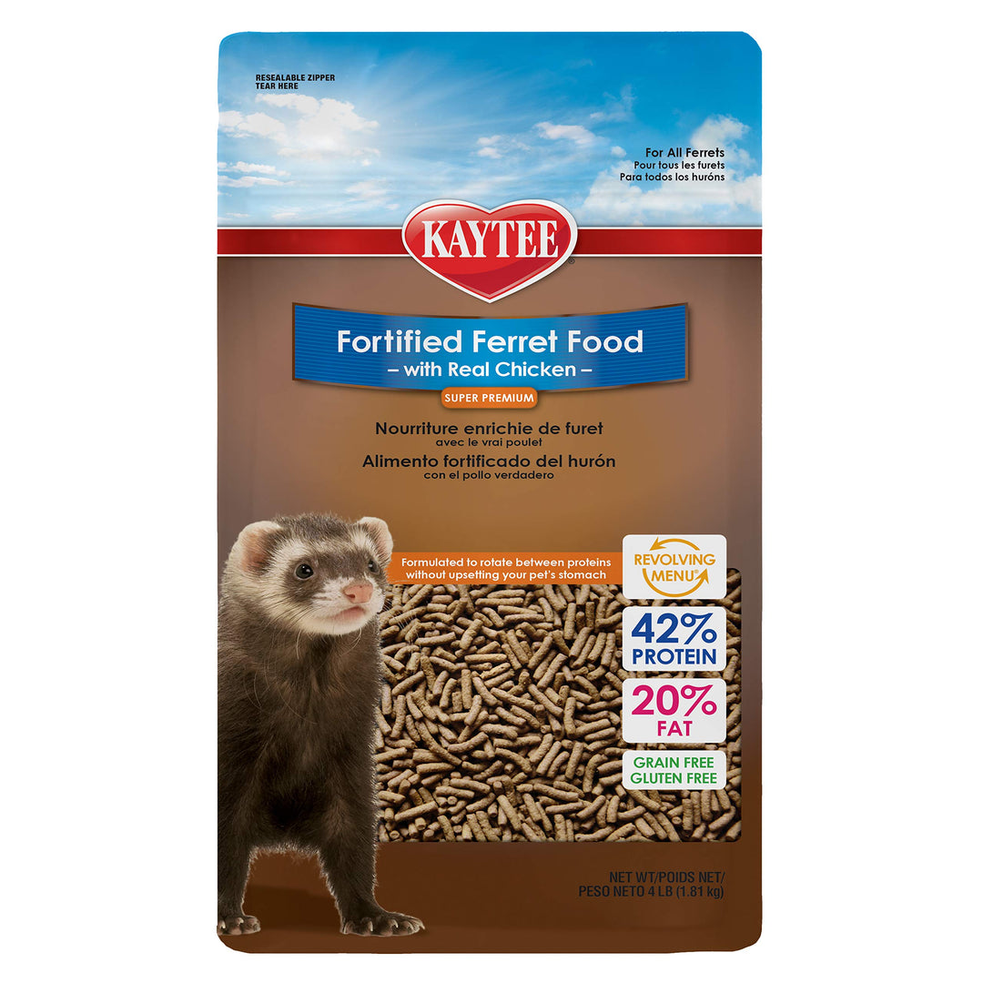 Fortified Premium Pet Ferret Food Grain Free & Gluten Free with Chicken, 4 Pound