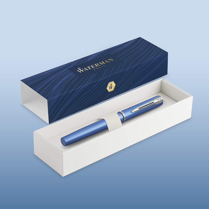 Allure Fountain Pen Blue Lacquer Fine Nib Blue Ink Gift Box