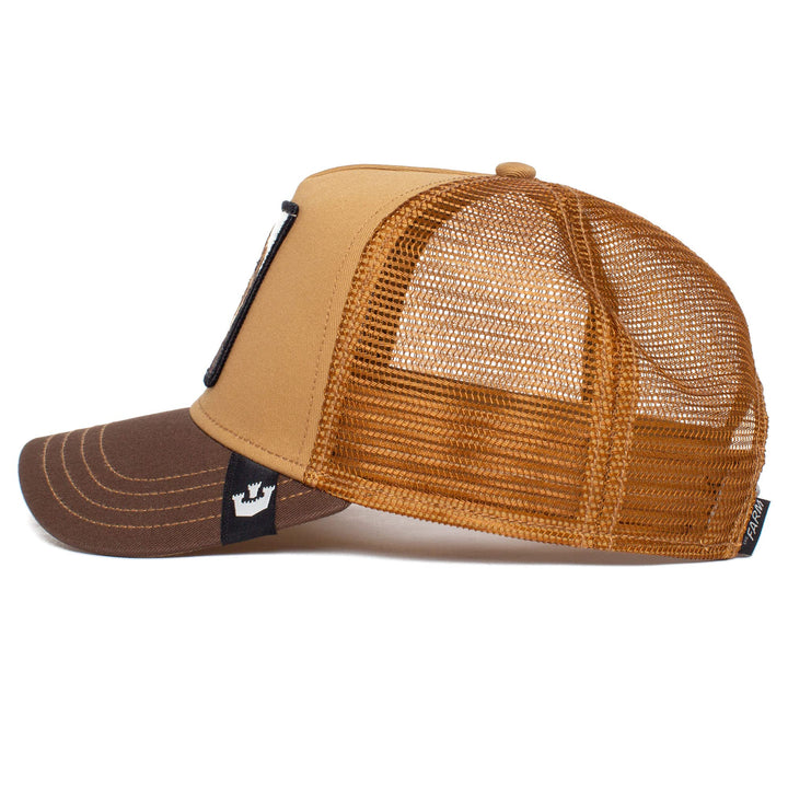 The Farm Unisex Original Adjustable Snapback Trucker Hat, Whiskey King Lion, One Size