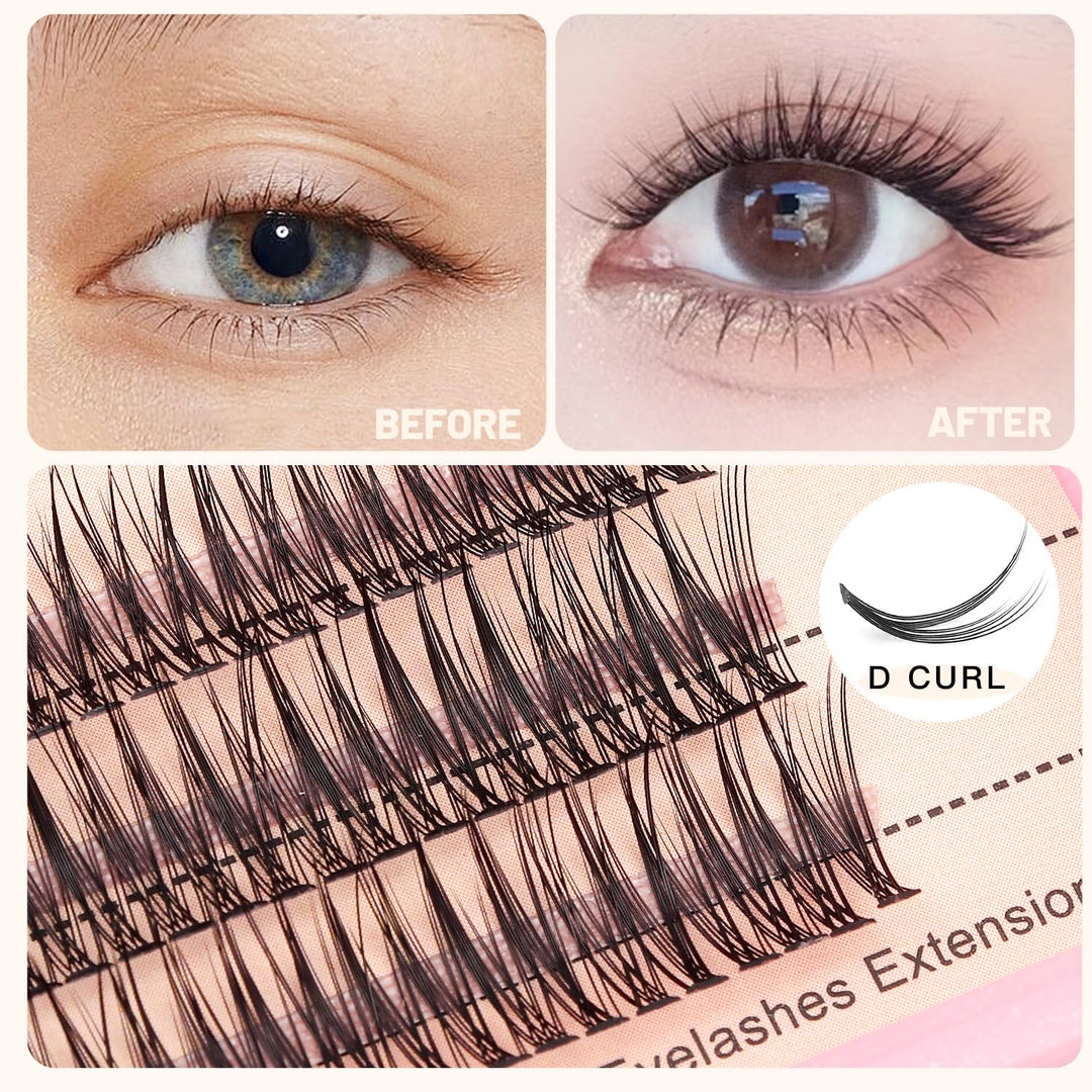 Scala 120pcs 8mm/10mm/12mm/14mm/16mm to Choose Fish Tail Design 0.1 C Curl 3D Individual Mink False Eyelashes Extension Soft Black Fake False Eye Lashes (10mm)