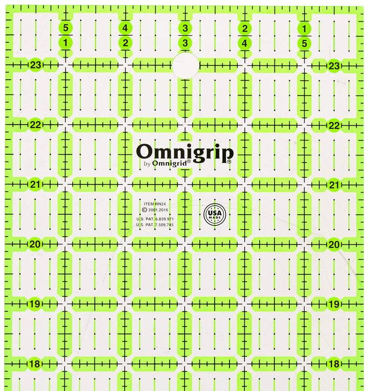 Omnigrip 6 x 24 Non-Slip Rectangle Quilting Ruler