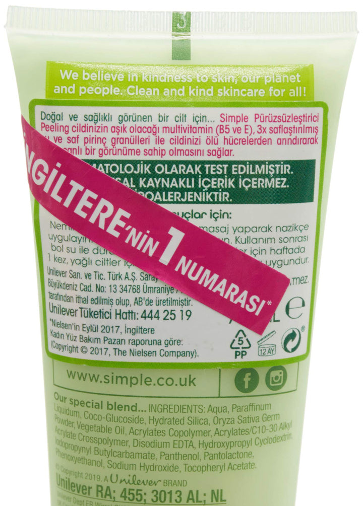 Simple Kind To Skin Smoothing Facial Scrub 75 Ml