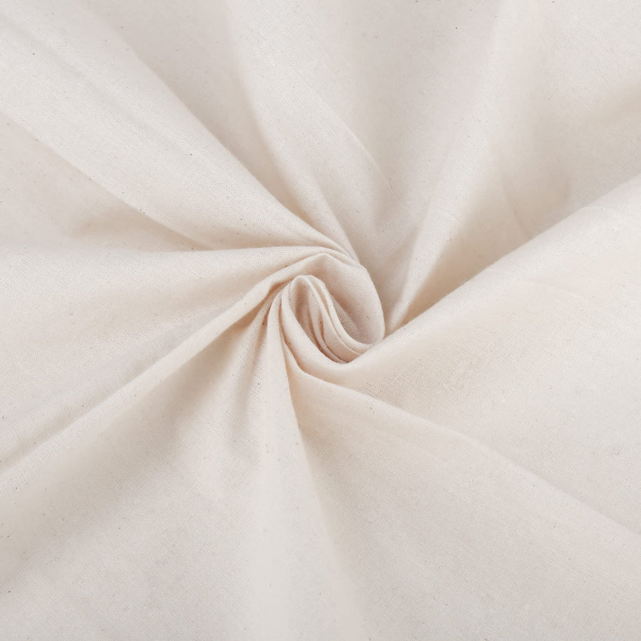 Muslin Fabric Cotton Cloth 62 Inch Wide by Yard (2 Yards, Natural Thin)