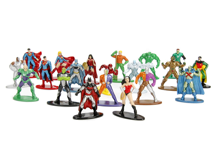 DC Comics 1.65 Die-cast Metal Collectible Figures 20-Pack Wave 1, Toys for Kids and Adults, Multi-Color (84409)