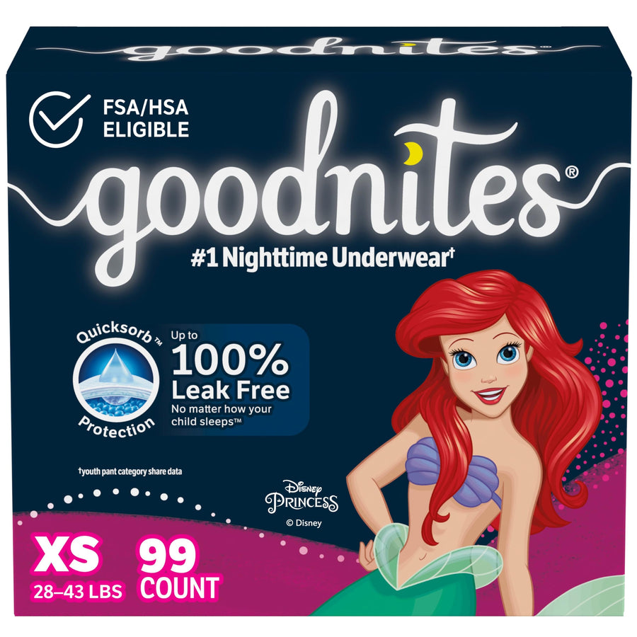 Goodnites Girls' Bedwetting Underwear, Size Extra Large (95-140+ lbs), 28 Ct (2 Packs of 14), Packaging May Vary
