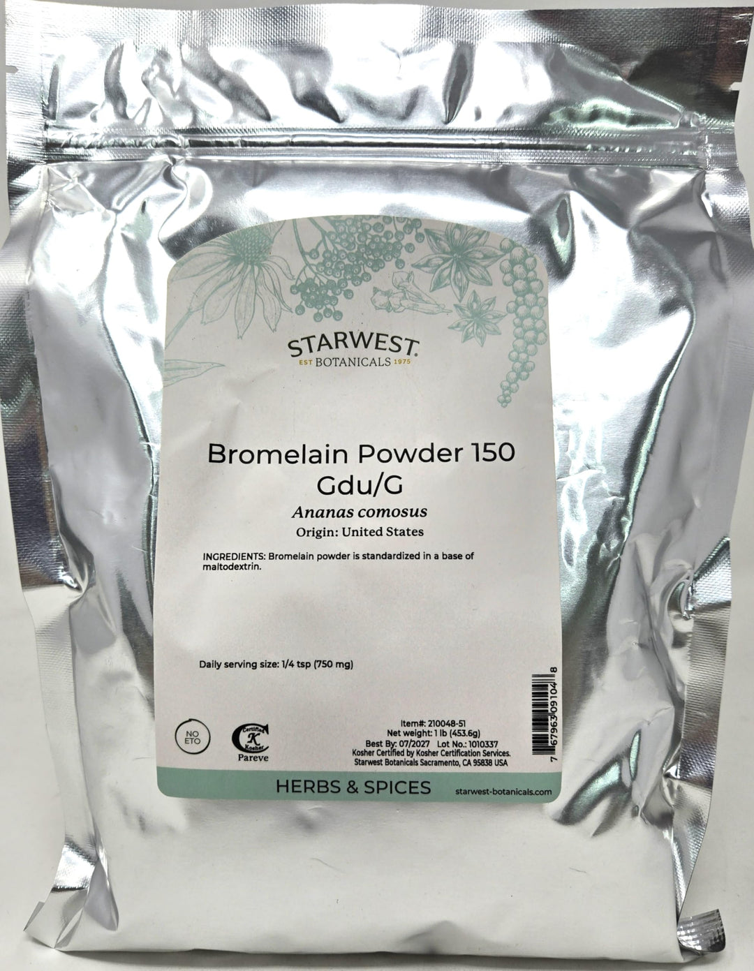 Bromelain Powder 150gdu - Ananas comosus, 1 lb,()