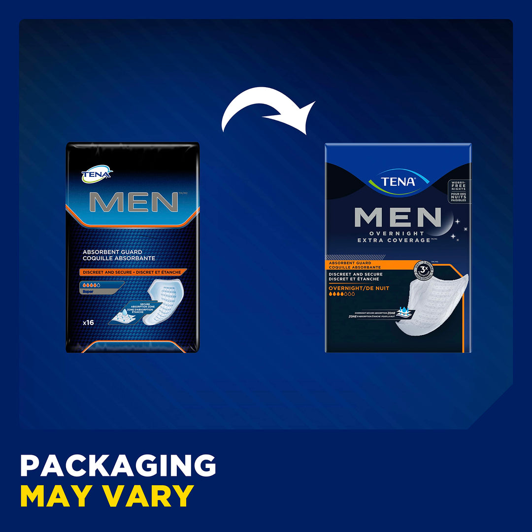 Tena Incontinence Guards for Men, Overnight Absorbency, 96 ct
