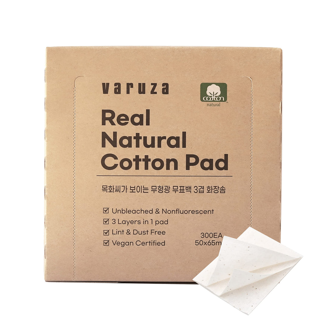 Premium Unbleached 100% Cotton Pads for Face Toner- Lint Free Triple Layers Face Pads for Toner Mask, Nail and Makeup Removal 300 Count