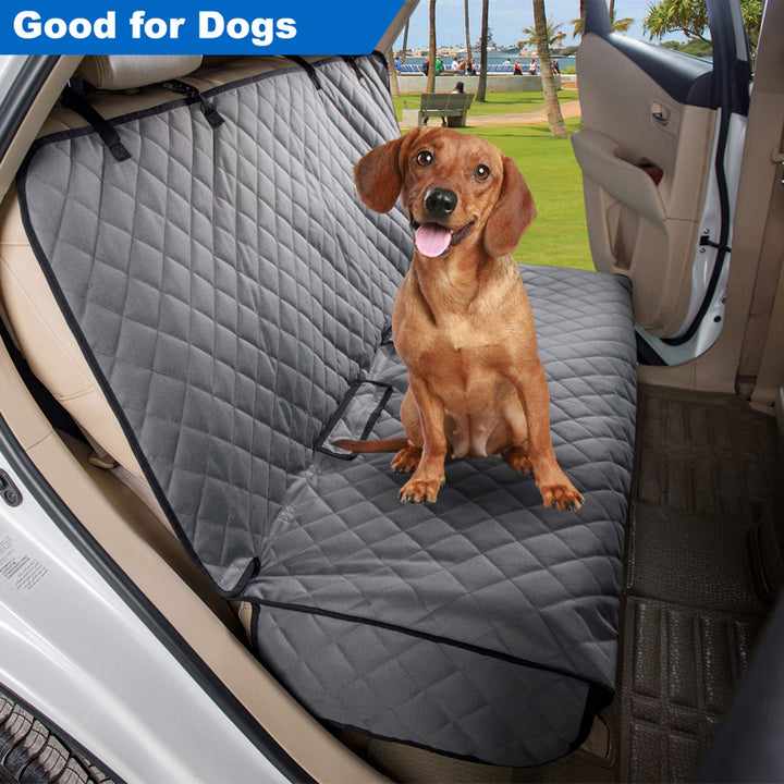 Bench Car Seat Cover Protector - Waterproof, Heavy-Duty and Nonslip Pet Car Seat Cover for Dogs with Universal Size Fits for Vehicles, Trucks & SUVs(Grey)
